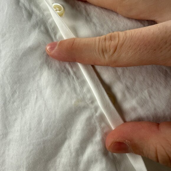 Stenstroms Cotton Twofold super 15.5 Slimline White Long Sleeve Button Up Solid - Picture 14 of 16